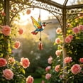 thumbnail image 4 of Hummingbird Wind Chimes for Outside, Bird Sun Catcher Wind Chime, Garden Decor for Patio Porch Yard Balcony, Hanging Windchimes Gifts for Women Mom Grandma Gardeners, 4 of 6