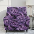 thumbnail image 2 of HELLHERO Halloween Recliner Stretch Sofa Slipcover Tie Dye Bat Print Cover for Recliner Chair with Foot Rest Dust-proof Fitted Furniture Protector for Reclining Sofa, 2 of 8