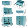 thumbnail image 6 of Vintage Blue Desk Apothecary Cabinet, 15-Drawer Wooden Organizer with Label Holders for Efficient and Stylish Office/Home Storage Solutions, 6 of 6