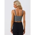 thumbnail image 3 of Top De Tweed Para Mujer Con Cuello En Forma De Corazón Y Tirantes De Corsé Negro XL, 3 of 6