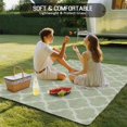 thumbnail image 4 of Sage Green Morocco Outdoor Rug for Patio/Deck/Porch, Non-Slip Large Area Rug 5 x 8 Ft, Boho Abstract Geometric Grid Plaid Indoor Outdoor Rugs Washable Area Rugs, Reversible Camping Rug Carpet Runner, 4 of 8