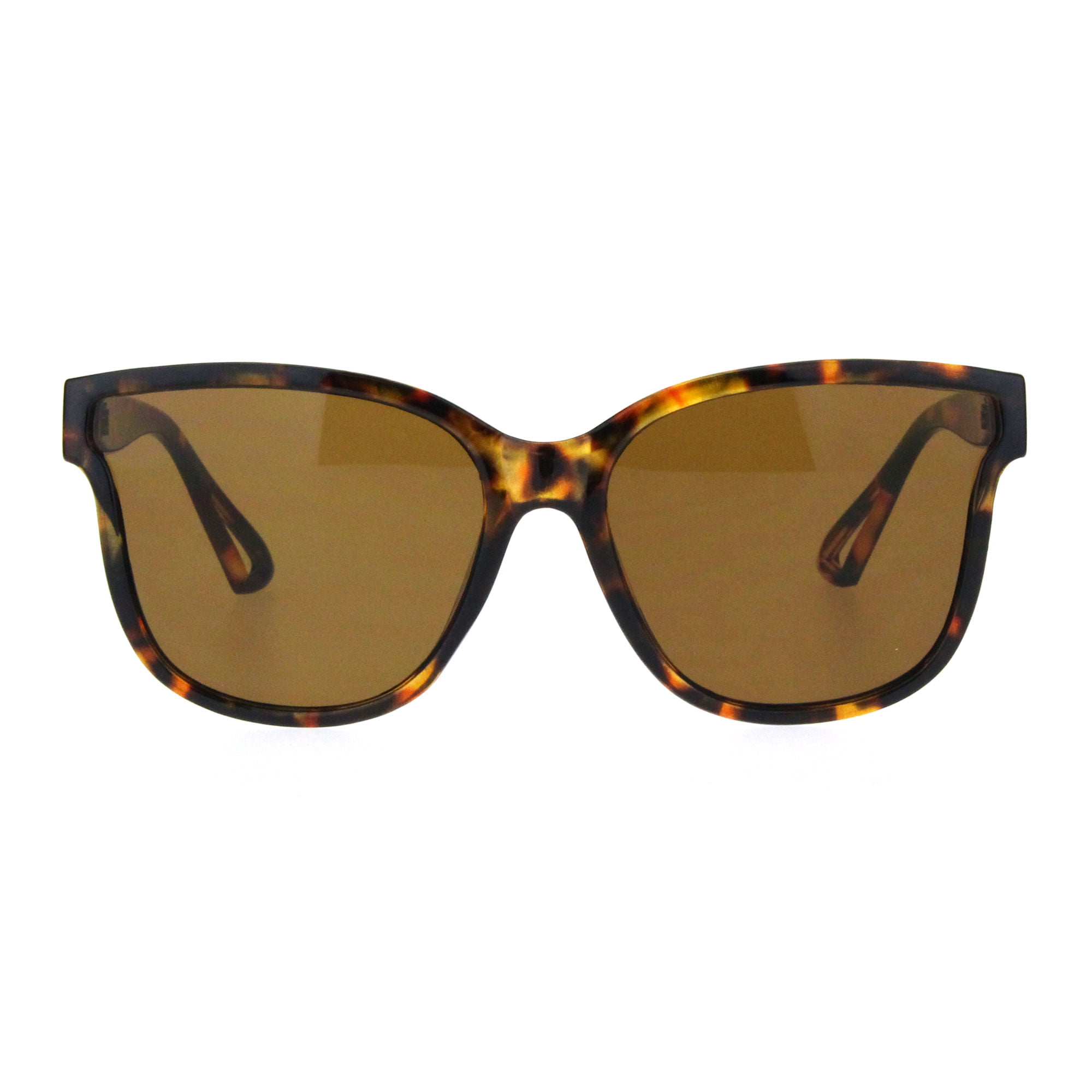 Womens Butterfly Shape Panel Lens Plastic Minimal Sunglasses Tortoise ...