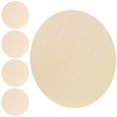 thumbnail image 2 of Miangastore 5 Pcs Panneau de Porte Rond en Bois Non Fini avec Tranches de Copeaux, Panneau Suspendu en Bois Vierge Non Fini, 2 of 9