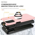 thumbnail image 2 of Allytech Hybrid Case for iPhone 15 Pro with 360° Rotatable Ring Kickstand, Soft TPU + Rugged PC, Screen Lens Protection Shockproof Anti-Fall Magnetic Car Mount Back Case - Rosegold, 2 of 7