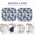 thumbnail image 6 of Xecao Flowers for Foldable Car Sun Shades (2-Pack) offer sun protection with an easy-fold design for convenient windshield shading., 6 of 7