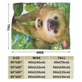 thumbnail image 3 of Wijzvio Rstick Sloths Throw Blanket Soft Fuzzy Fleece Blanket For Couch Bed Living Room Decoration 40"X30", 3 of 9