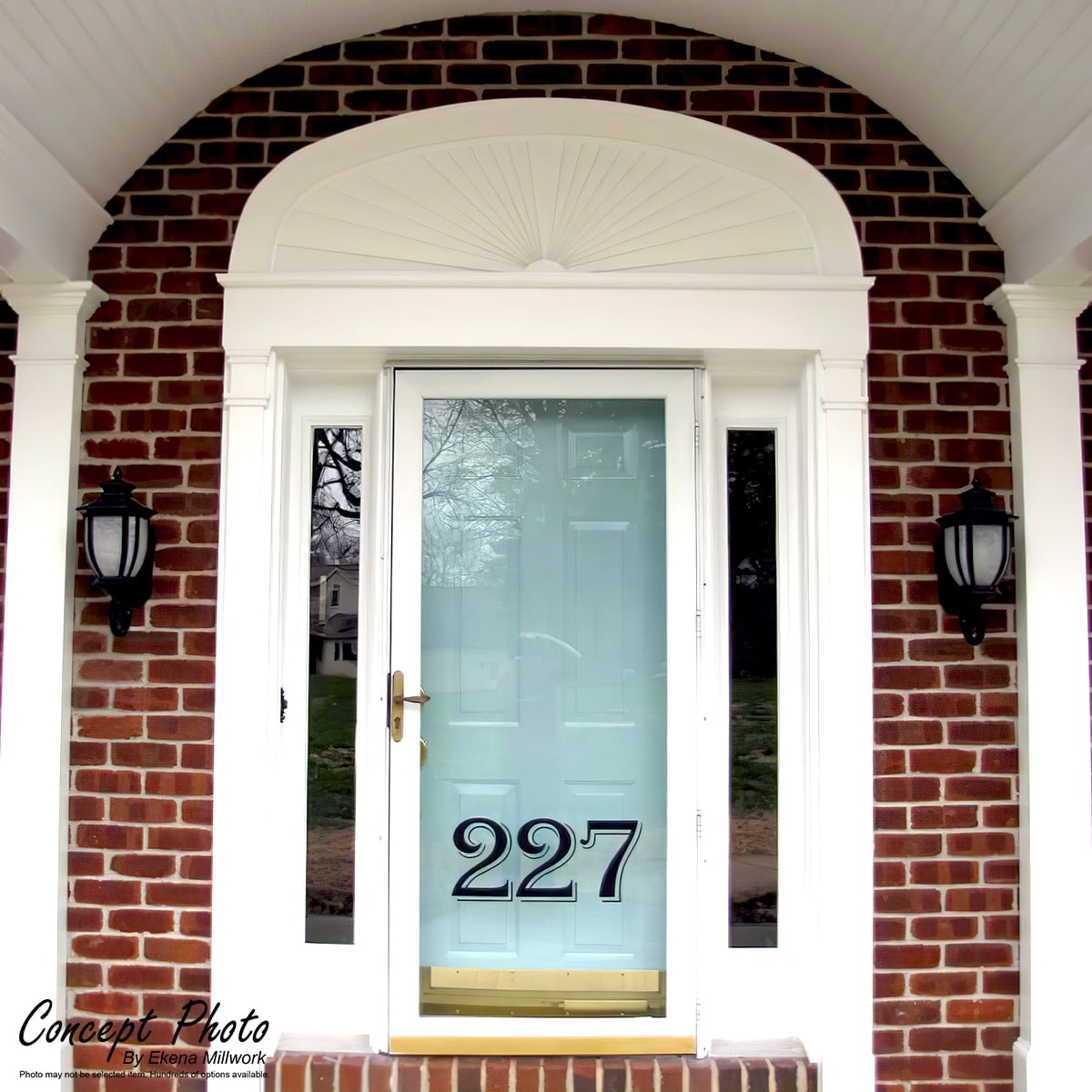 Ekena Millwork 72"W x 14"H x 2-3/4"P Arched Architectural Grade PVC Pediment