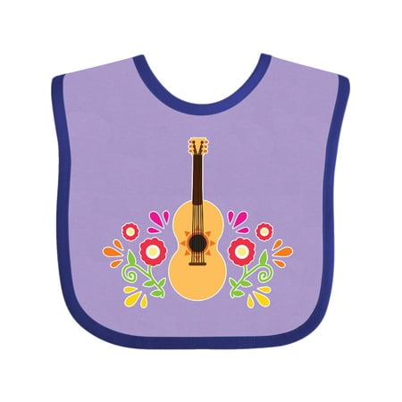 

Inktastic Guitar with Florals for Cinco De Mayo Gift Baby Boy or Baby Girl Bib