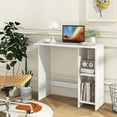thumbnail image 2 of Patiojoy Small Computer Desk Home Laptop Table w/ Modern Writing Desk w/ 3-position Adjustable Shelf Compact Writing Desk w/ Anti-Toppling Kit White, 2 of 8