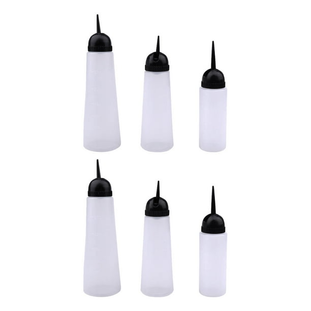 Botella de la curva de la calibración del salón de pelo de la botella de la limpieza en seco 6pcs para el salón de belleza