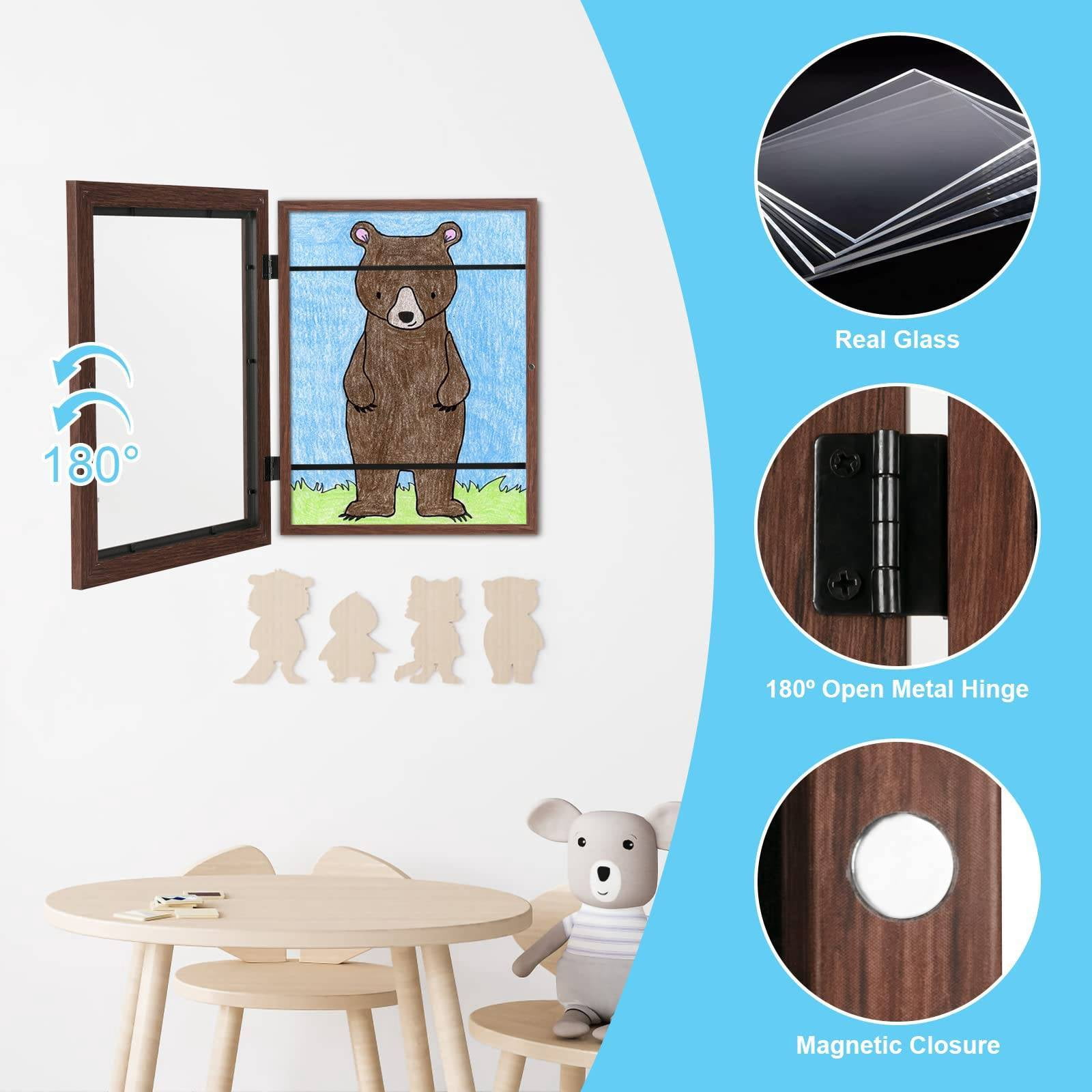 WSBArt Kids Art Frames, 8.5x11 Front Opening Kids Artwork Frames Changeable,Artwork Display Storage Frame for Wall,Holds 50 Pcs,for 3D Picture,A4 Art-Work,Crafts,Children Drawing,Hanging Art,Portfolio