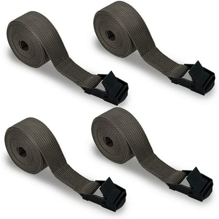 Upperosey Trail Camera Straps Game Cam Mounting Straps w/ Durable Alloy Buckle 6 ft. Long Hunting Utility Strap for Hanging Deer Camera Tree Stand 25mm Width Brown 4-Pack