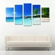 thumbnail image 2 of Juego de Cuadros Decorativos, Playa Paradisíaca y Estilo Tropical, 5 Piezas, Ideal para Sala y Recámara, 150x80cm, 2 of 5