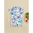 thumbnail image 5 of Elippeo Baby Girl Swimwear Summer Floral Print Short Sleeves Swimsuits 6 12 18 24 Months 3 Years for Toddler Bathing Suits Beachwear, 5 of 10