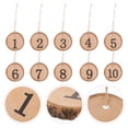 thumbnail image 3 of FELTECHELECTR 10 piezas 1-10 números de mesa rústicos para árbol de boda, decoración colgante para centro de mesa, manualidades, decoración de pared, proyectos de bricolaje para bodas., 3 of 6