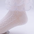 thumbnail image 6 of 5 Pairs Little Girls Ruffle Lace Trim Cotton Socks Toddler Baby Girl Eyelet Frilly Dress Socks, 6 of 6