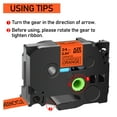 thumbnail image 6 of GREENCYCLE 4 Pack Compatible for Brother TZe-B51 TZ-B51 TZB51 TZeB51 TZe Tape 24mm 1'' Laminated Black on Fluorescent Orange Label Tapes Cassette use in Ptouch Labeler Label Maker, 6 of 6