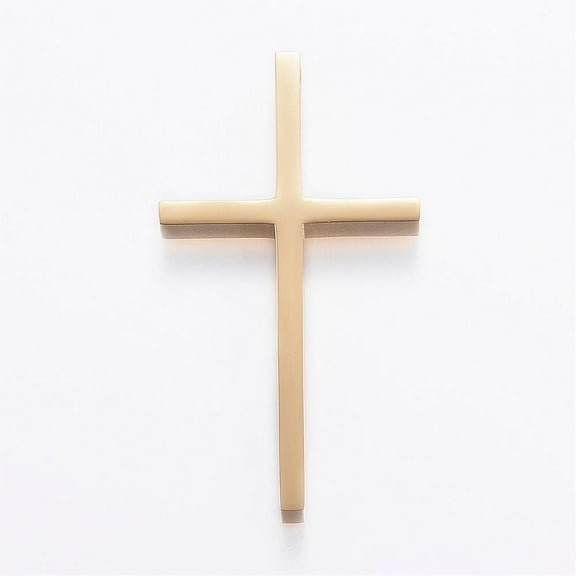 6pcs 304 Stainless Steel Big Pendants Latin Cross Golden 52x28x5mm Hole: 3.5mm