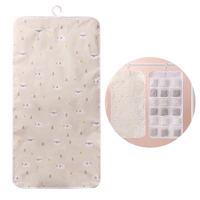 Organizador colgante de armario Soledad con bolsillos de malla 80 cm x 40 cm 18 Rejillas