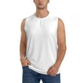 thumbnail image 3 of Uemuo White Pattern Men's Sleeveless T-Shirt,Muscle Athletic Tank Top, Moisture-wicking Quick-dry Breathable Classic Tee Top for Gym Run Outdoor Sports-, 3 of 8