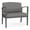 Metal Gray, variant on Amherst Steel Reception Waiting Bariatric Chair / Charcoal Steel / Navy Blue