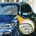 thumbnail image 3 of Yayeee Car Windshield Sun Shade Universal Fit Front Visor Protector, Green Wildflower Pattern, 3 of 8
