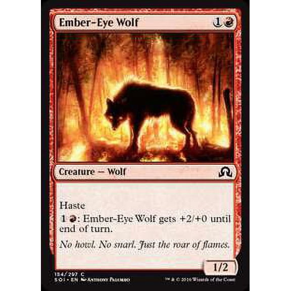 MtG Shadows Over Innistrad Common Ember-Eye Wolf #154