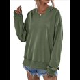 thumbnail image 1 of Sudadera de Larga para Mujer, Holgada, para Hacer Ejercicio, para Salir, Informal, con Capucha Verde L, 1 of 10