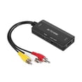 thumbnail image 1 of Tignapoo HDMI Adapter for RCA to HD Conversion - 3RCA to HDMI Converter with 1080P Resolution, Sync Audio/Video Output, Compatible with Game Consoles, VCRs, and DVD Players - Black, 1 of 5