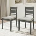 thumbnail image 4 of Castle Place Vintage Style Wooden Dining Chair, Set of 2, Grey, 4 of 8