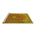 thumbnail image 2 of Ahgly Company Machine Washable Indoor Rectangle Medallion Yellow Traditional Area Rugs, 8' x 12', 2 of 4