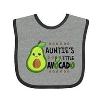 Inktastic Auntie's Little Avocado with Cute Baby Avocado Boys or Girls Baby Bib
