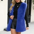 thumbnail image 4 of Gamivast Women's Faux Fur Open Front Vest Lightweight Fuzzy Sleeveless Winter Warm Jackets Oversize Solid Color Long Coats Fall Trendy 2025 Outerwear, 4 of 6