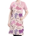 thumbnail image 5 of Pioneer Flower Floral Print Pattern Apron-Garden Aprons for Women with Pockets-Cotton Linen Waterproof Kitchen Cooking Gardening Aprons Adjustable for Kitchen,Cooking,BBQ and Salon 33x27 Inch, 5 of 7