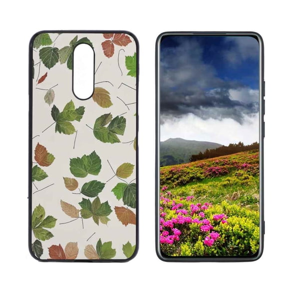 Compatible with LG K12 Plus Phone Case, Leaves-5-35 Case Men Women, Flexible Silicone Shockproof Case for LG K12 Plus