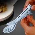 thumbnail image 6 of NWOKYZGH 3PCS Wheat Straw Cutlery, Reusable Utensils Set Portable Travel 3 in 1 Spoon fork Knife Tableware, Eco-Friendly, BPA Free, Flatware for Kids Adults, Travel Picnic Camping, 6 of 6