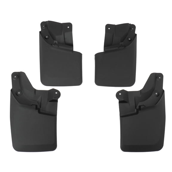 Ikon Motorsports 4PCS Front Rear Mud Flaps Wheel Arch Splash Guards MudFlaps For 2016-2023 Toyota Tacoma W/OEM Fender Flares, Black PP PT345-35170