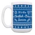 thumbnail image 2 of ThisWear Ugly Hanukkah Sweater Themed Mug It's the Challah-Day Season Mug 15oz Coffee Mug Blue, 2 of 4