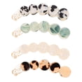 thumbnail image 1 of 4pcs Moda Peinadora Peinadora Simple Redondo Clip de Pelo Acetate Accesorio para el cabello, 1 of 6