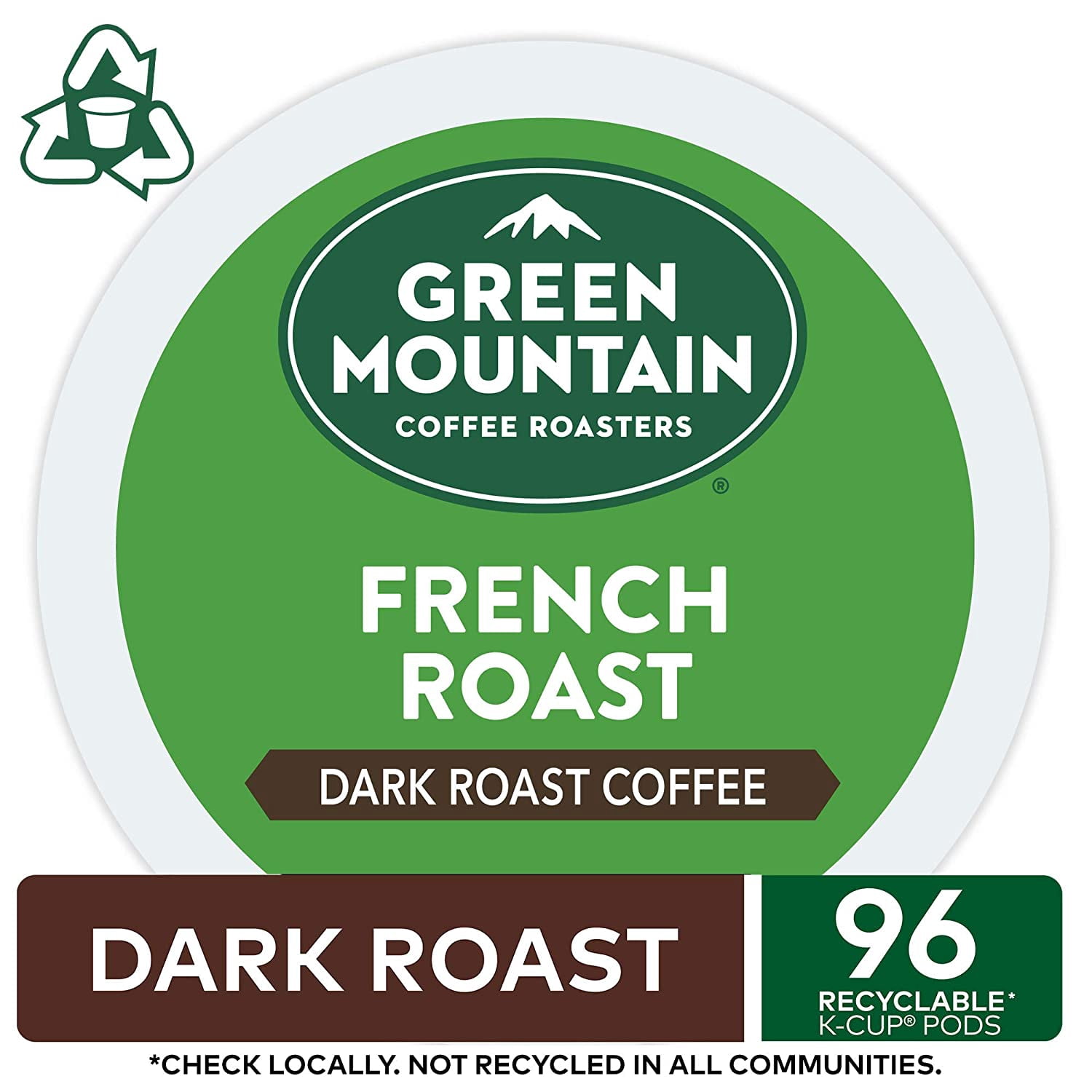 Green Mountain Coffee Roasters French Roast Keurig K-Cup Pods, Dark Roast Coffee, 96 Count (4 Packs of 24)