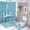 style-1124, variant on 4 Piece Decor Shower Curtains Sets with Rugs Toilet Lid Cover And Bath Mat Blue And White Anchor Waterproof Durable Bathroom Decor Shower Marine Ocean Boat Ship Equipment for Bathtub Decor