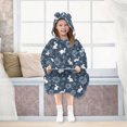 thumbnail image 7 of joogoo Wearable Blanket Hoodie for Rabbits Dandelions Oversized Sherpa Hooded 3-14 YR M, 7 of 7