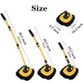 thumbnail image 4 of 15° Curved Car Cleaning Brush With Telescopic Handle 43" Aluminum Alloy Long Rod Wash Mop For Washing Van Truck Boat RV Roof Soft Head Duster Clean Product Not Hur, 4 of 8
