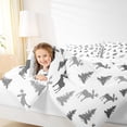 thumbnail image 4 of Manfei Wild Deer Moose Queen Comforter Set,Rustic Farmhouse Cabin Bedding Sets,White Gray Bedding Comforter Set For Boys Kids,Super Cozy Room Decor Reversible,3 Pieces, 4 of 8