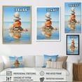 thumbnail image 4 of Designart "Towering Shells A Minimalist Beachscape I" Abstract Botanicals Floater Framed Canvas Print, 4 of 7