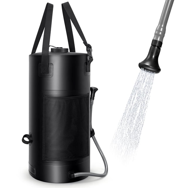 Bolsa de ducha solar SPACEREST de 20 l/5 galones con interruptor de encendido y apagado