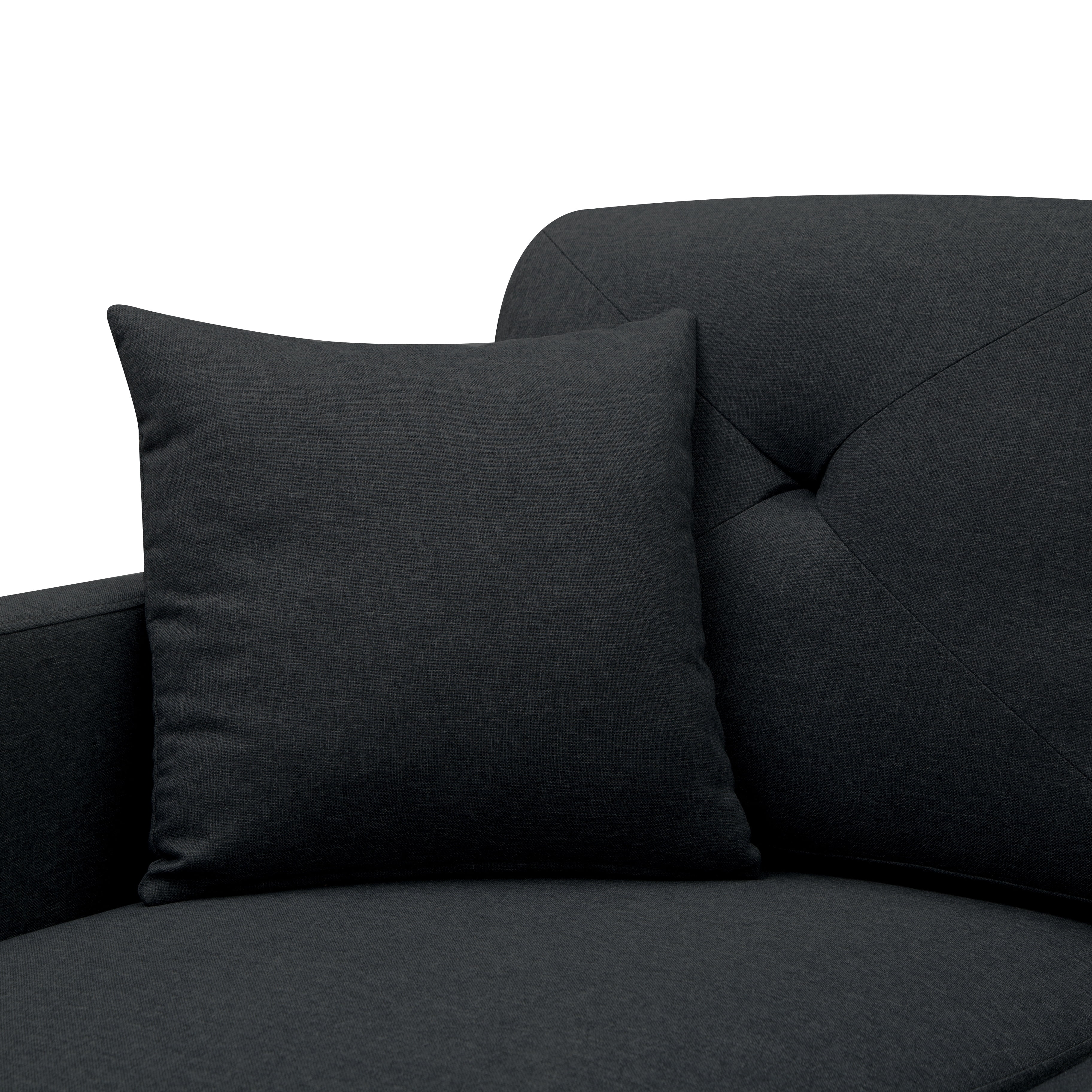 Gewnee 99.2”U-Shaped Modular Sectional Sofa,Movable Storage Ottomans,Removable Washable Cushion Covers,2 Throw Pillows – for Living Room,Bedroom,Office.Black