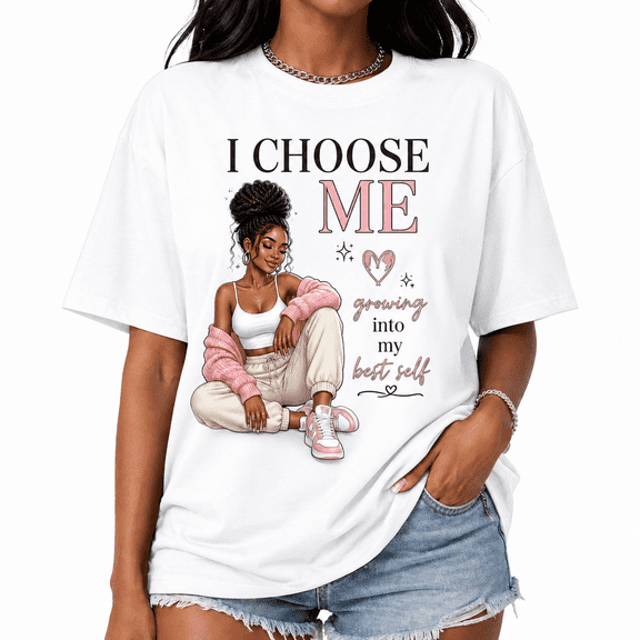 【New Arrival】Women's Self Love Graphic T Shirt White Short Sleeve Crew Neck Positive Quote Casual Tee