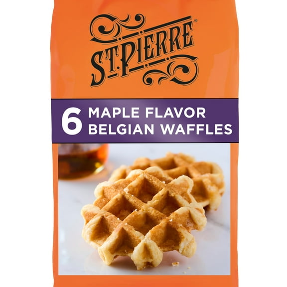 St Pierre Maple Belgian Waffles, 6 packs, Pastries, 10.6 oz Bag