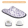 thumbnail image 3 of KLL Lavender Flowers Slippers for Women Men House Slip on Indoor Outdoor Bedroom Furry Fleece Lined Ladies Comfy Anti-Skid Rubber Hard Sole-Large, 3 of 8